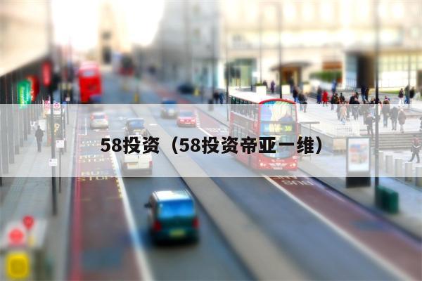 58投资（58投资帝亚一维）