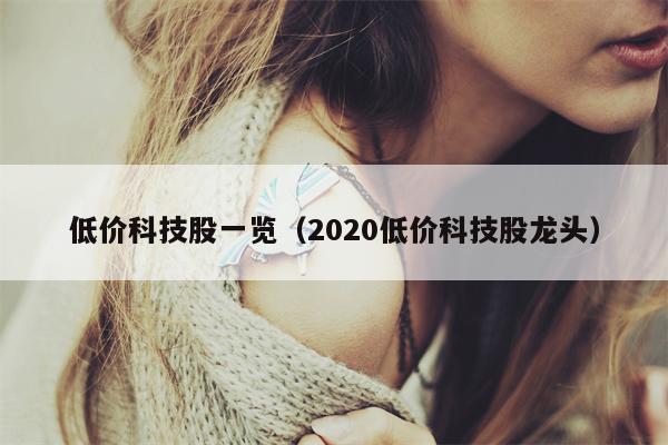 低价科技股一览（2020低价科技股龙头）