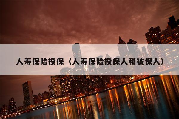 人寿保险投保（人寿保险投保人和被保人）