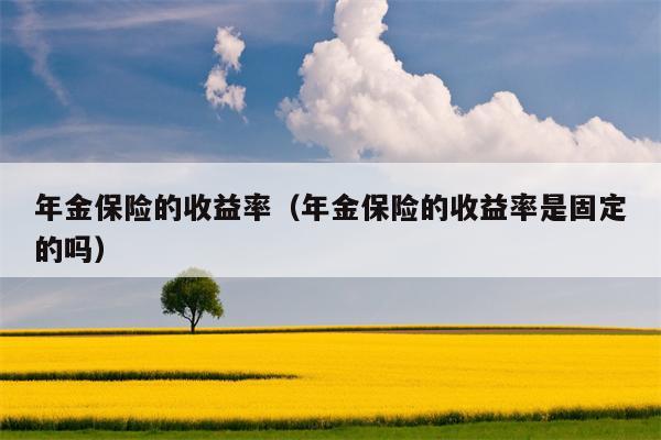 年金保险的收益率（年金保险的收益率是固定的吗）