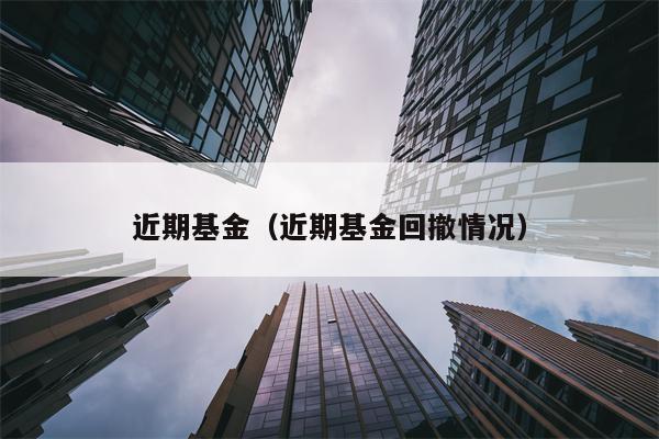 近期基金（近期基金回撤情况）