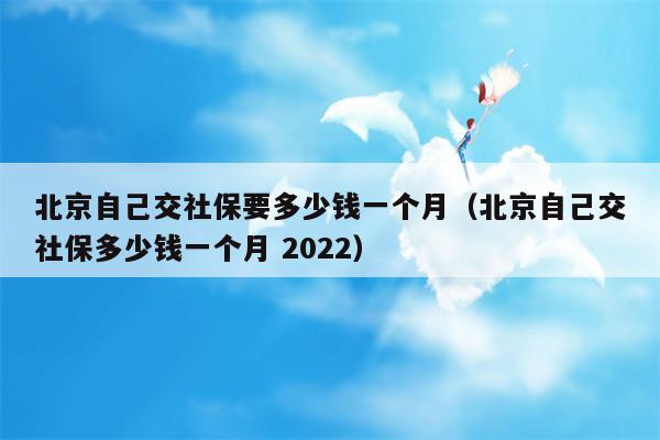 北京自己交社保要多少钱一个月（北京自己交社保多少钱一个月 2022）