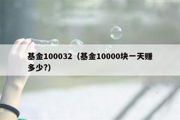 基金100032（基金10000块一天赚多少?）