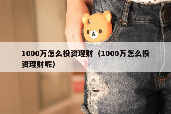 1000万怎么投资理财（1000万怎么投资理财呢）