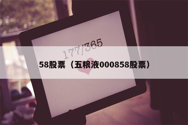 58股票（五粮液000858股票）