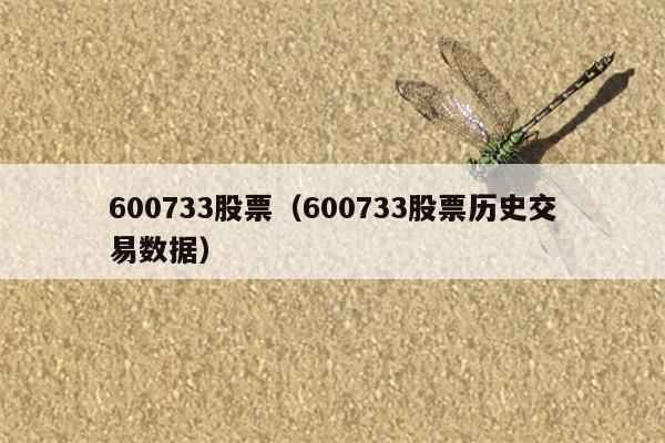 600733股票（600733股票历史交易数据）