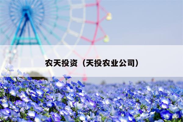 农天投资（天投农业公司）