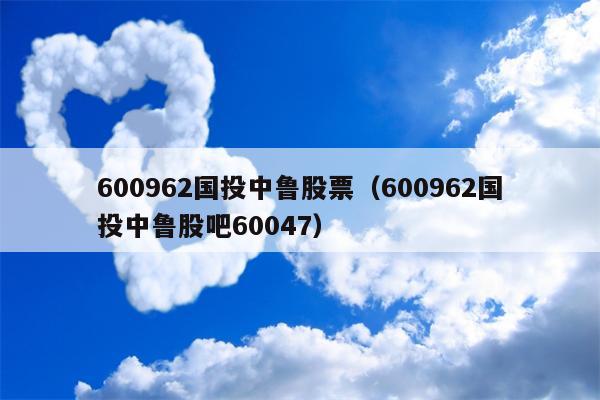 600962国投中鲁股票（600962国投中鲁股吧60047）