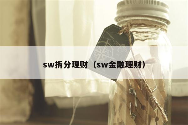 sw拆分理财（sw金融理财）