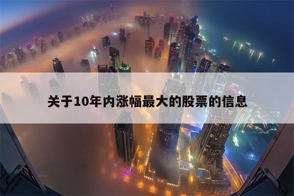 关于10年内涨幅最大的股票的信息