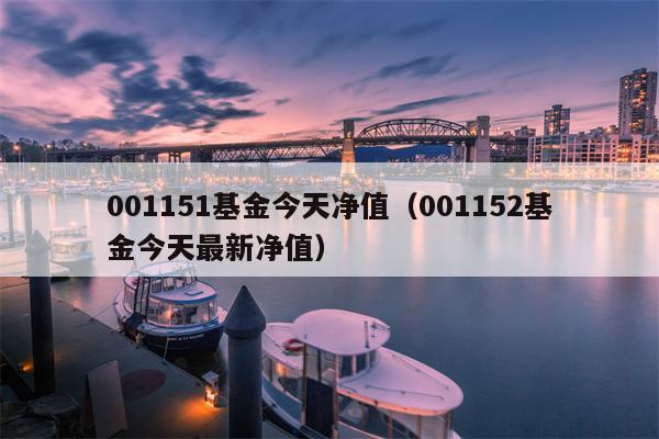 001151基金今天净值（001152基金今天最新净值）