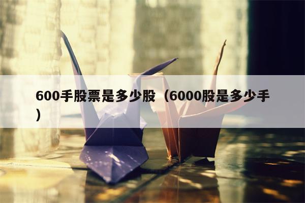 600手股票是多少股（6000股是多少手）