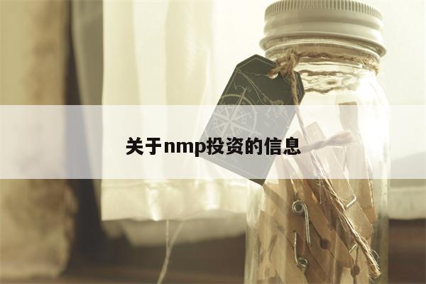 关于nmp投资的信息