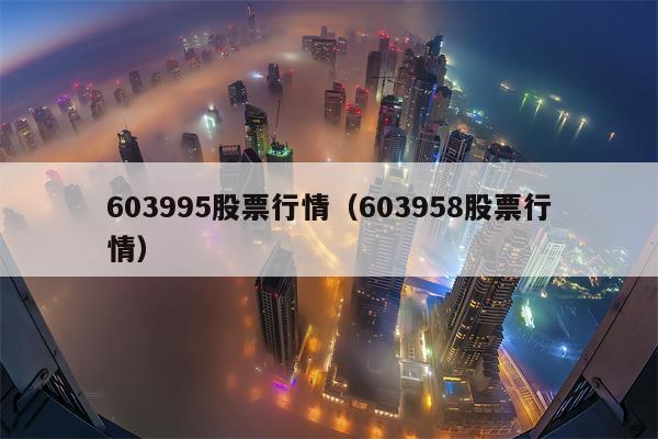 603995股票行情（603958股票行情）