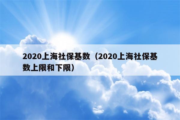 2020上海社保基数（2020上海社保基数上限和下限）