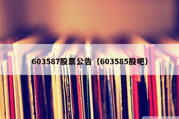 603587股票公告（603585股吧）