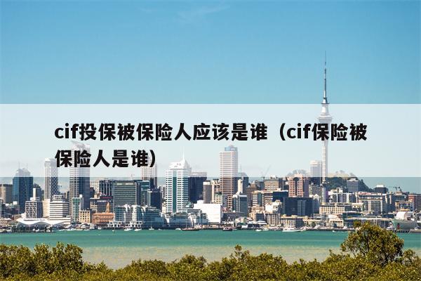 cif投保被保险人应该是谁（cif保险被保险人是谁）