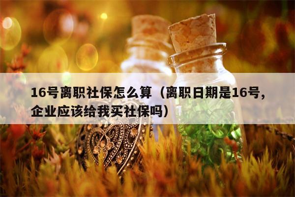 16号离职社保怎么算（离职日期是16号,企业应该给我买社保吗）