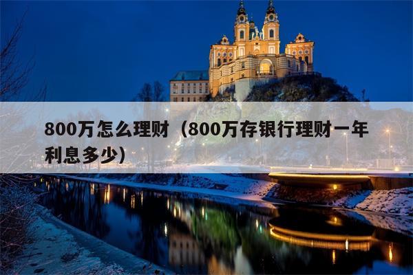 800万怎么理财（800万存银行理财一年利息多少）