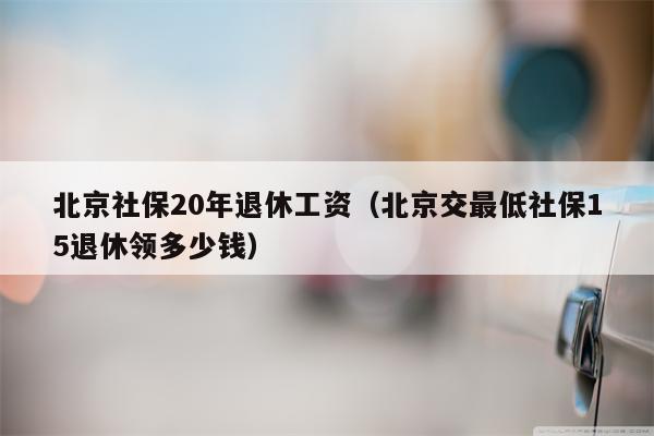 北京社保20年退休工资（北京交最低社保15退休领多少钱）