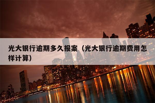 光大银行逾期多久报案（光大银行逾期费用怎样计算）