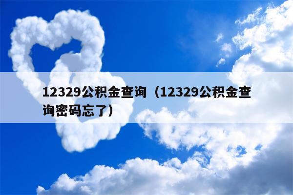 12329公积金查询（12329公积金查询密码忘了）