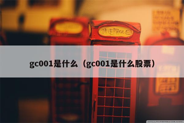 gc001是什么（gc001是什么股票）