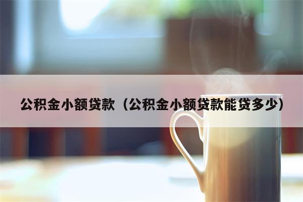 公积金小额贷款（公积金小额贷款能贷多少）