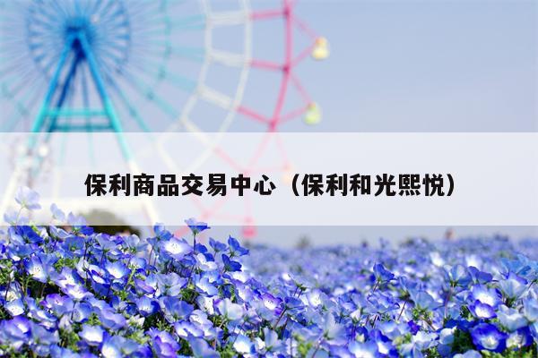 保利商品交易中心（保利和光熙悦）