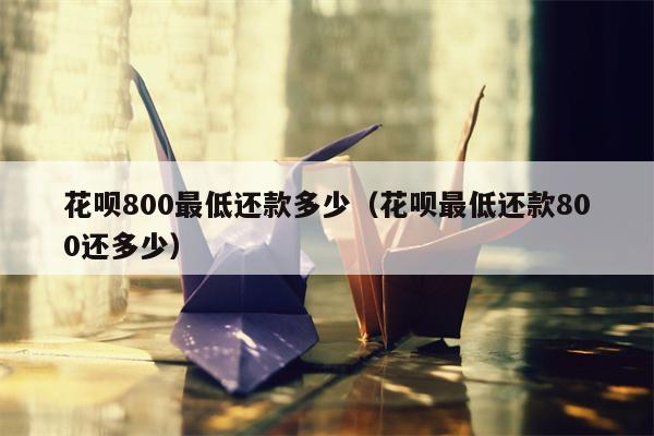 花呗800最低还款多少（花呗最低还款800还多少）