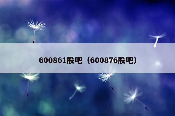 600861股吧（600876股吧）