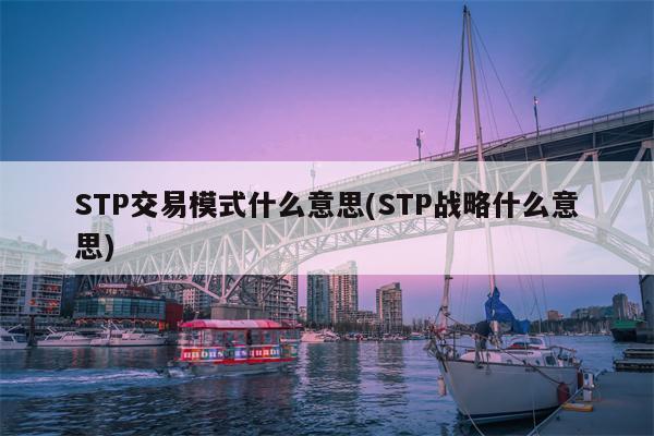 STP交易模式什么意思(STP战略什么意思)