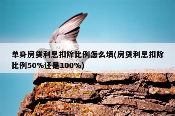 单身房贷利息扣除比例怎么填(房贷利息扣除比例50%还是100%)