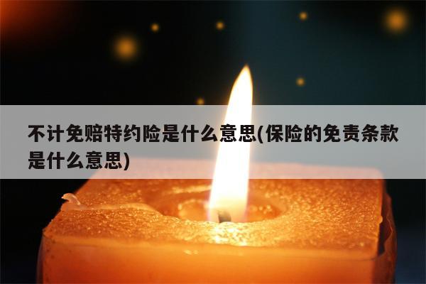 不计免赔特约险是什么意思(保险的免责条款是什么意思)