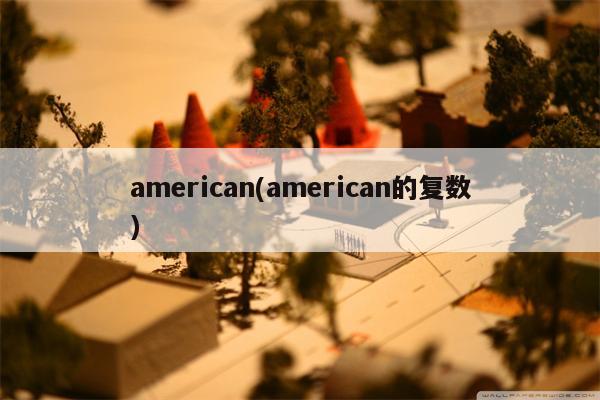 american(american的复数)