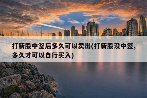 打新股中签后多久可以卖出(打新股没中签,多久才可以自行买入)