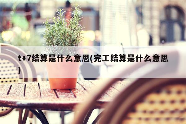 t+7结算是什么意思(完工结算是什么意思)