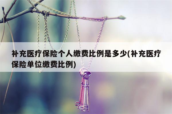 补充医疗保险个人缴费比例是多少(补充医疗保险单位缴费比例)