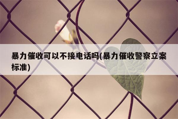 暴力催收可以不接电话吗(暴力催收警察立案标准)