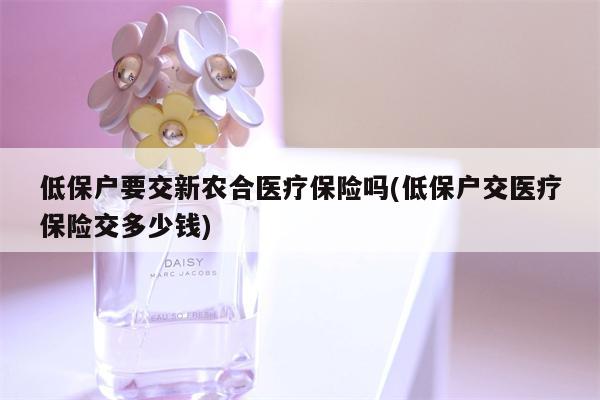 低保户要交新农合医疗保险吗(低保户交医疗保险交多少钱)