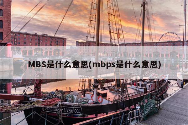 MBS是什么意思(mbps是什么意思)