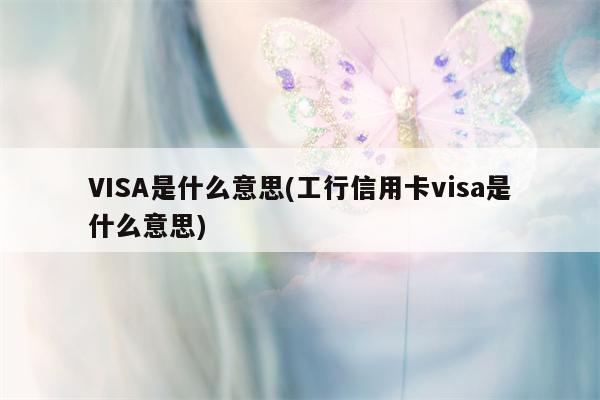 VISA是什么意思(工行信用卡visa是什么意思)