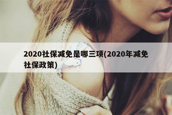 2020社保减免是哪三项(2020年减免社保政策)