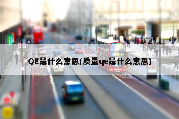 QE是什么意思(质量qe是什么意思)