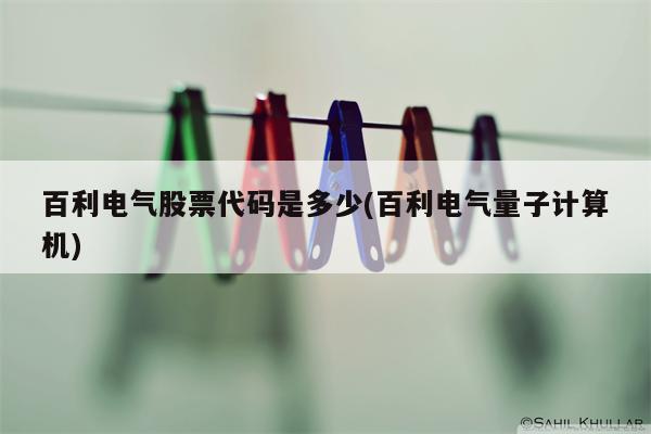 百利电气股票代码是多少(百利电气量子计算机)