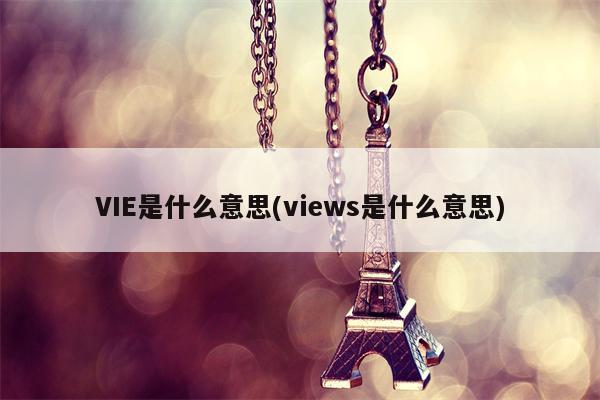 VIE是什么意思(views是什么意思)