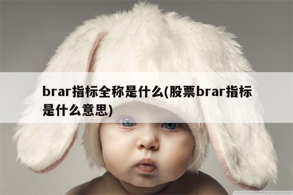 brar指标全称是什么(股票brar指标是什么意思)